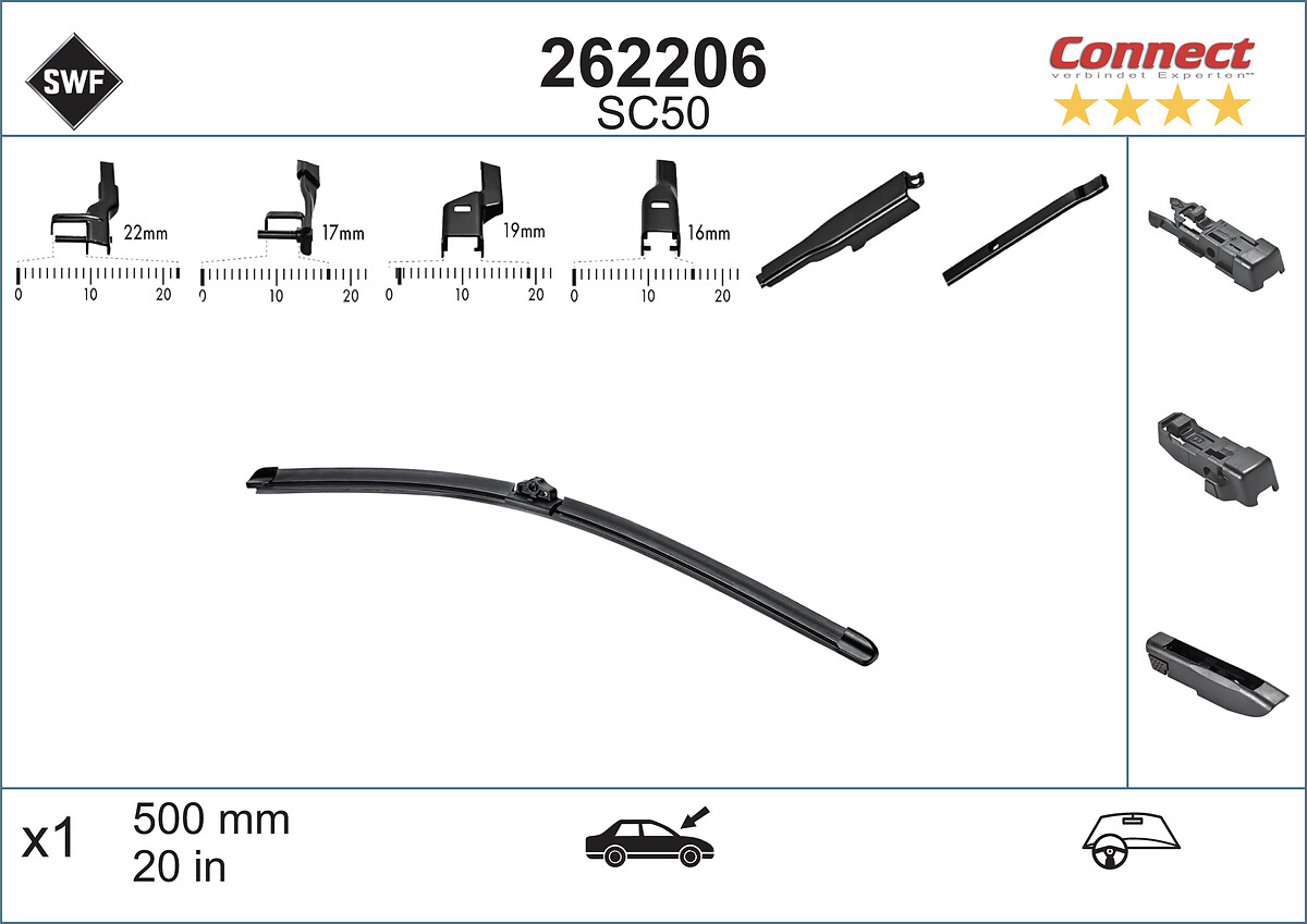 SWF Ruitenwisserblad 262206