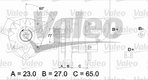 Valeo Alternator/Dynamo 433452