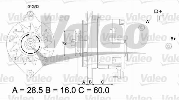 Valeo Alternator/Dynamo 433483