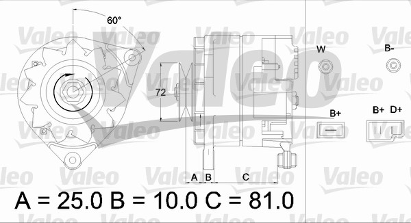 Valeo Alternator/Dynamo 433486