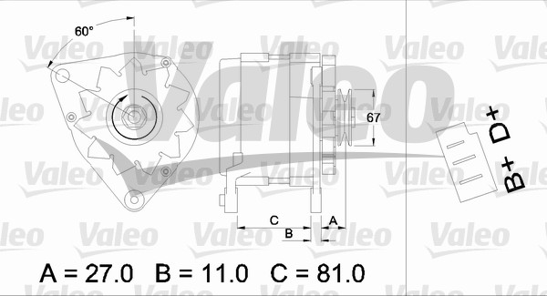 Valeo Alternator/Dynamo 436144