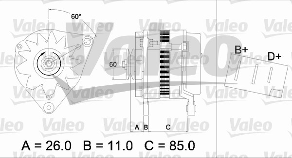 Valeo Alternator/Dynamo 436169