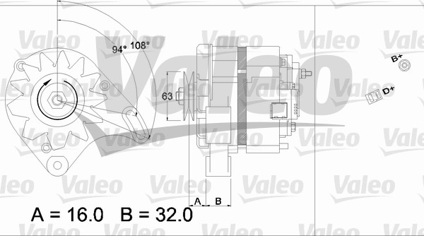 Valeo Alternator/Dynamo 436230