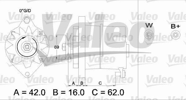 Valeo Alternator/Dynamo 436239