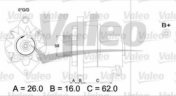 Valeo Alternator/Dynamo 436243