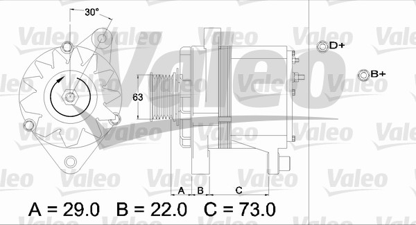 Valeo Alternator/Dynamo 436244