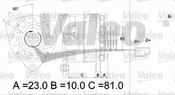 Valeo Alternator/Dynamo 436273