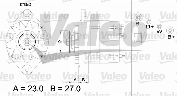 Valeo Alternator/Dynamo 436274