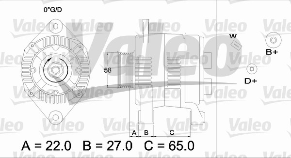 Valeo Alternator/Dynamo 436275