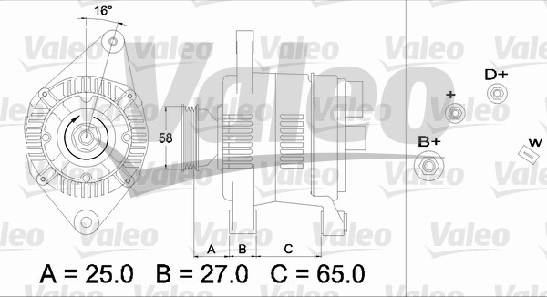 Valeo Alternator/Dynamo 436277