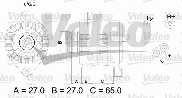 Valeo Alternator/Dynamo 436279