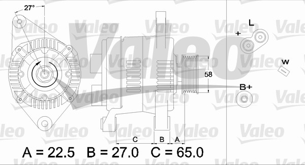 Valeo Alternator/Dynamo 436283