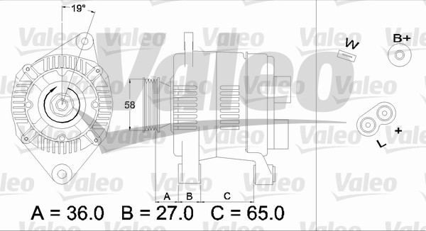 Valeo Alternator/Dynamo 436285