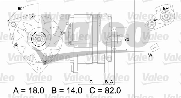 Valeo Alternator/Dynamo 436303