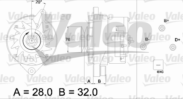 Valeo Alternator/Dynamo 436305