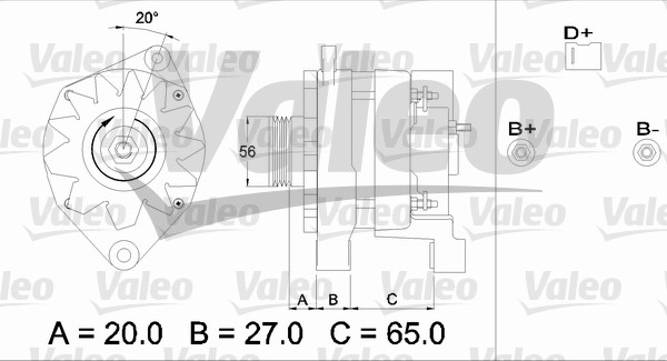 Valeo Alternator/Dynamo 436322