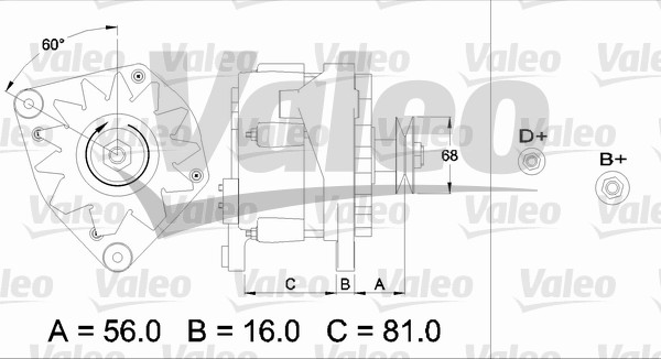 Valeo Alternator/Dynamo 436330