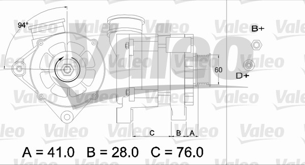 Valeo Alternator/Dynamo 436331