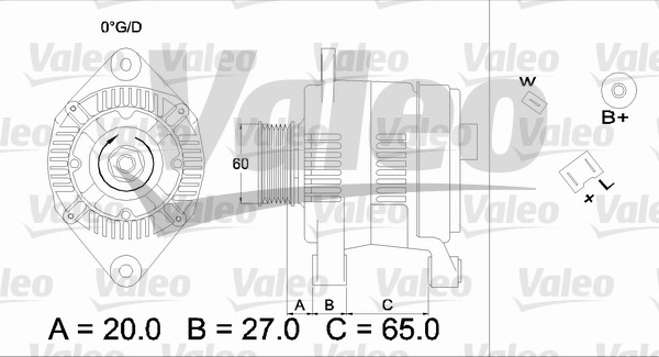 Valeo Alternator/Dynamo 436382