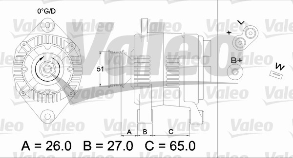 Valeo Alternator/Dynamo 436383