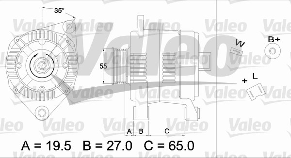 Valeo Alternator/Dynamo 436384