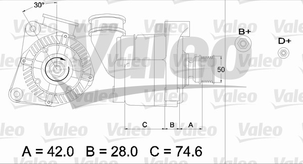 Valeo Alternator/Dynamo 436385