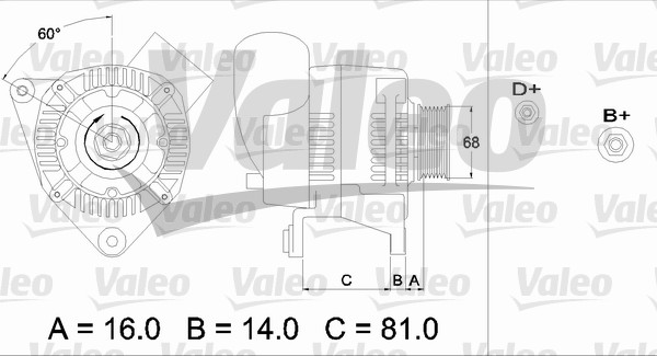 Valeo Alternator/Dynamo 436388