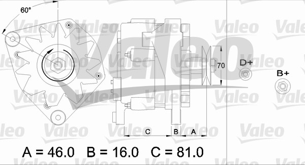 Valeo Alternator/Dynamo 436398