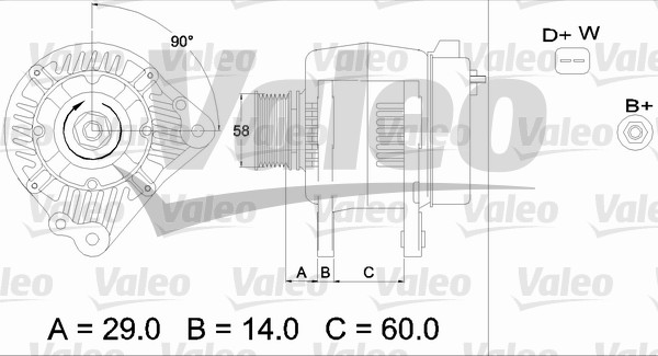 Valeo Alternator/Dynamo 436445