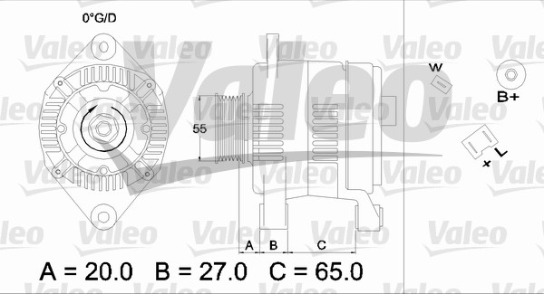 Valeo Alternator/Dynamo 436463