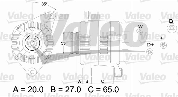 Valeo Alternator/Dynamo 436465