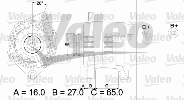 Valeo Alternator/Dynamo 436474