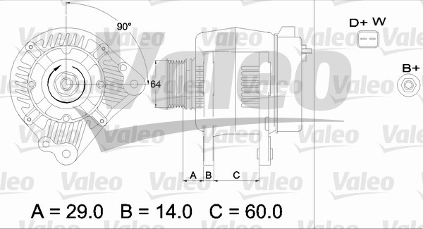 Valeo Alternator/Dynamo 436484