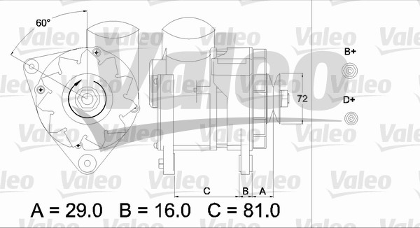 Valeo Alternator/Dynamo 436622