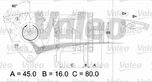 Valeo Alternator/Dynamo 436623