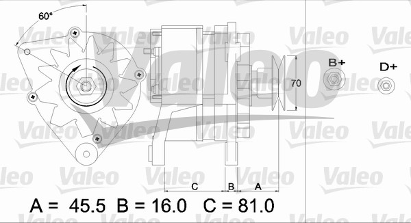 Valeo Alternator/Dynamo 436631