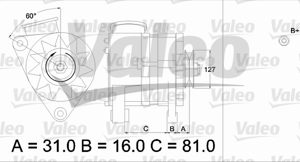 Valeo Alternator/Dynamo 436632