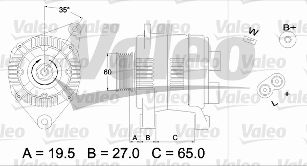 Valeo Alternator/Dynamo 436637