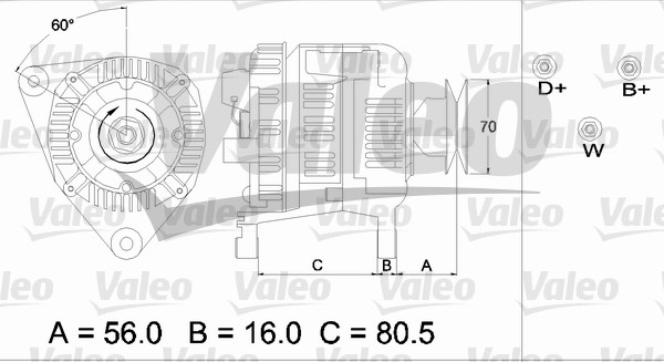 Valeo Alternator/Dynamo 436682