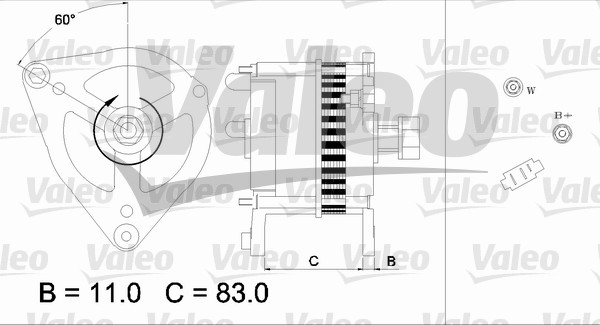 Valeo Alternator/Dynamo 436692