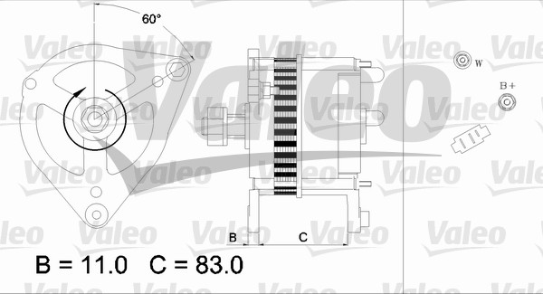 Valeo Alternator/Dynamo 436694