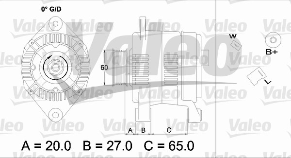 Valeo Alternator/Dynamo 436698