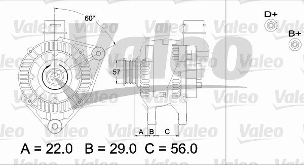 Valeo Alternator/Dynamo 436751