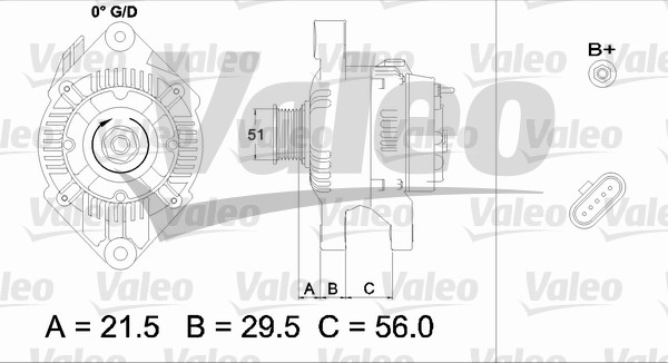 Valeo Alternator/Dynamo 436752