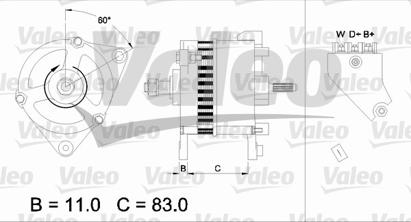 Valeo Alternator/Dynamo 436755