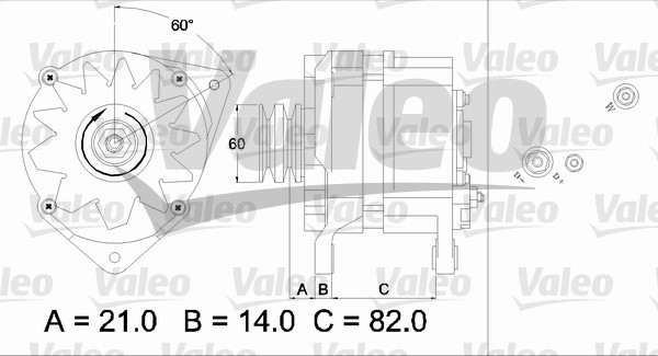 Valeo Alternator/Dynamo 436786