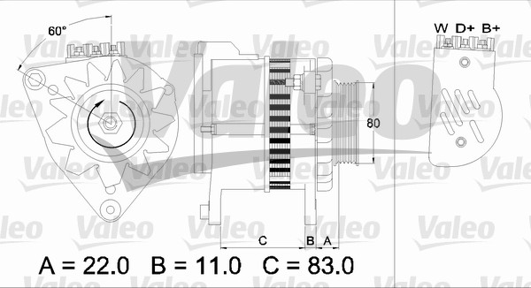 Valeo Alternator/Dynamo 437049