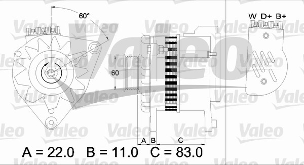 Valeo Alternator/Dynamo 437051