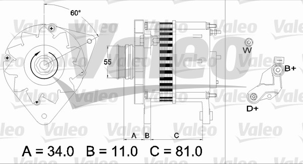 Valeo Alternator/Dynamo 437111