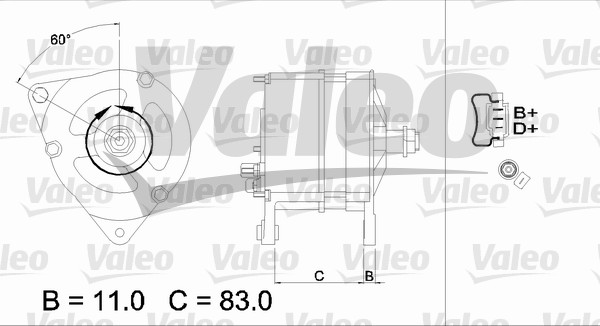 Valeo Alternator/Dynamo 437124